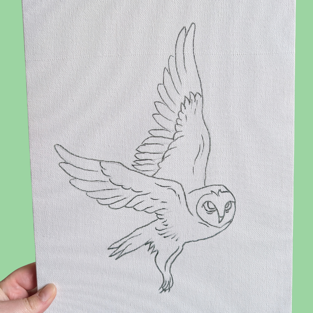 Owl in Flight Art Kit